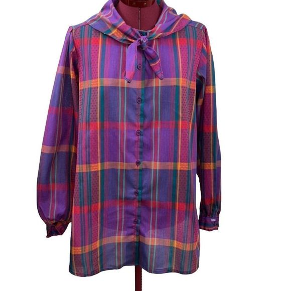 OshKosh B'gosh Tops - Vintage OshKosh B'Gosh Women's Plaid Button Down Long Sleeve Shirt Size 10 USA